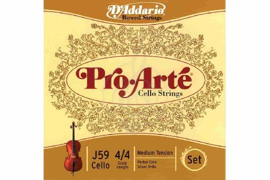 Струны для виолончели D'Addario J59-4/4M Pro-Arte - Комплект струн для виолончели 4/4, среднее натяжение, D'Addario J59-4/4M Pro-Arte в магазине DominantaMusic - фото 1