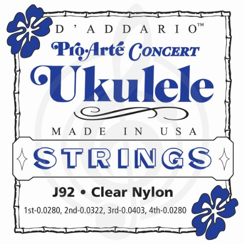 Струны для укулеле концерт Струны для укулеле концерт D'Addario D'Addario J92 - струны для концертной укулеле, нейлон J92 - фото 1