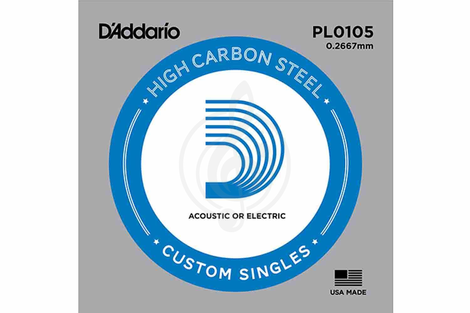 Струны для электрогитары D`Addario PL010 PLAIN STEEL - Отдельная стальная струна без обмотки, D'Addario PL010 PLAIN STEEL в магазине DominantaMusic - фото 1
