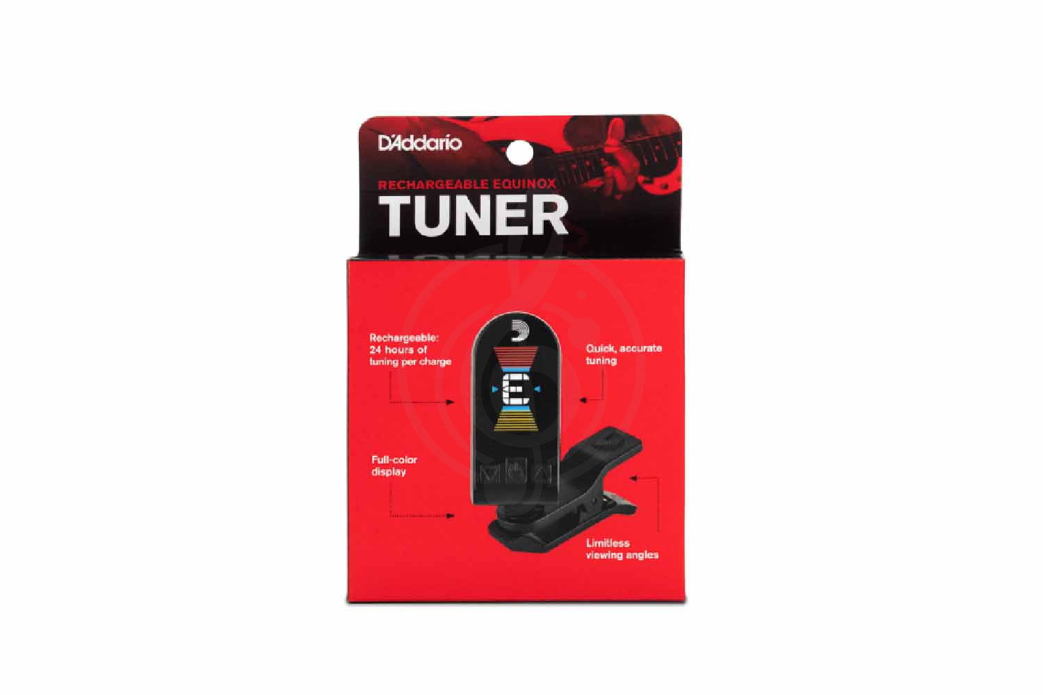 Тюнер D'Addario PW-CT-24 Equinox - Тюнер на прищепке, D'Addario PW-CT-24 Equinox в магазине Доминанта мьюзик - фото 2