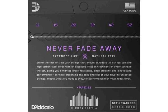 Струны для акустической гитары D'Addario XTAPB1152 XT - Комплект струн для акустической гитары, D'Addario XTAPB1152 XT в магазине DominantaMusic - фото 2