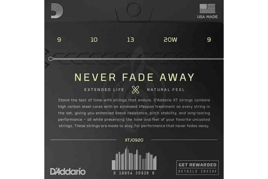 Струны для банджо D'Addario XTJ0920 XT - Струны для 5-струнного банджо, D'Addario XTJ0920 в магазине DominantaMusic - фото 2