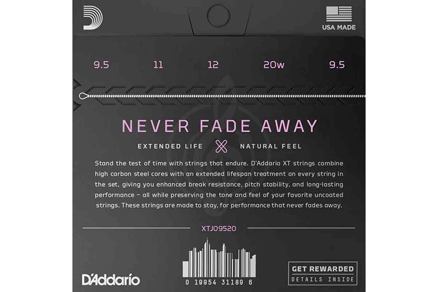 Струны для банджо D'Addario XTJ09520 XT - Cтруны для 5-струнного банджо,  XTJ09520 в магазине DominantaMusic - фото 2