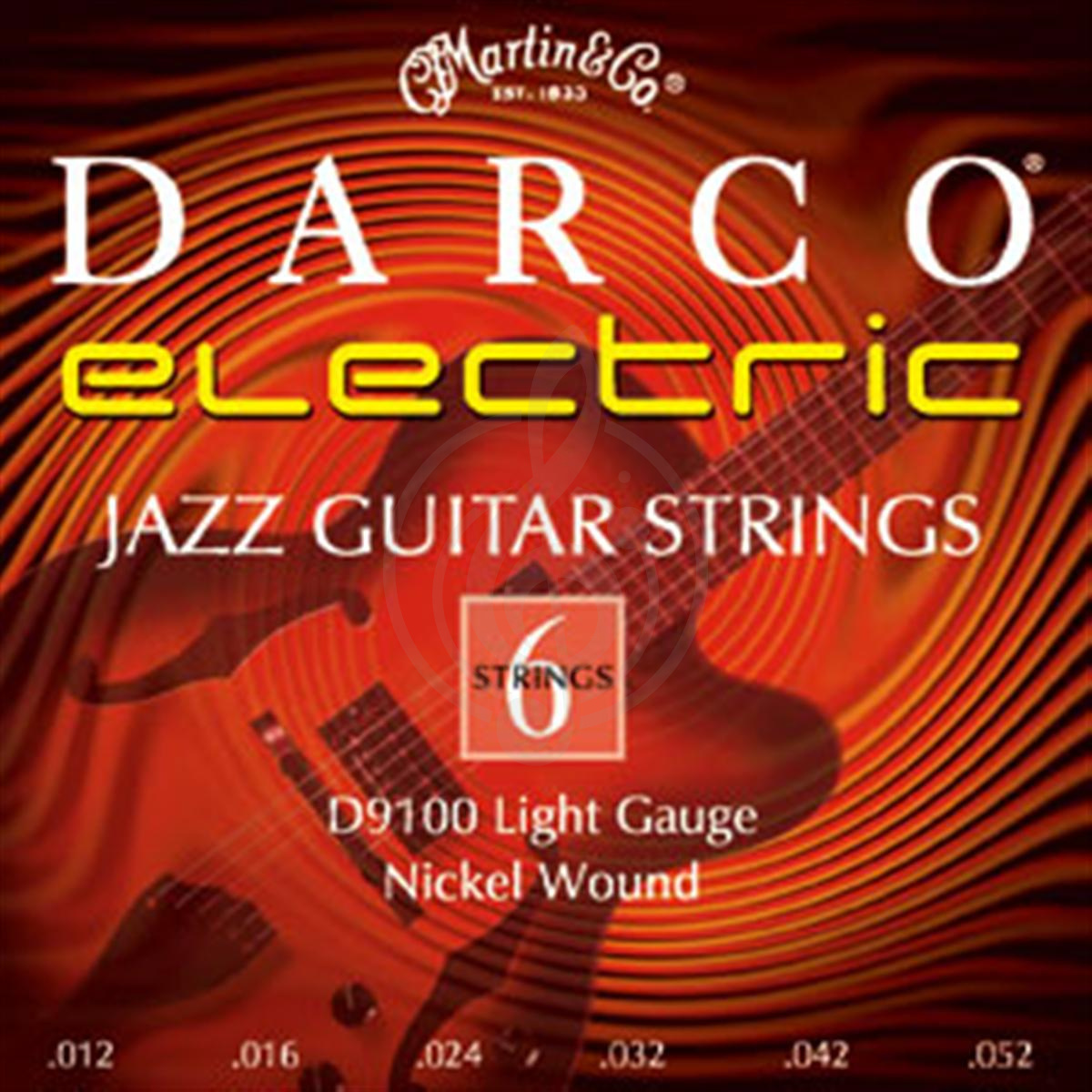 Струны для электрогитары Струны для электрогитар Darco DARCO D9100 Струны д/ эл. гит. 0.12-0.52, никель/ D9100 - фото 1