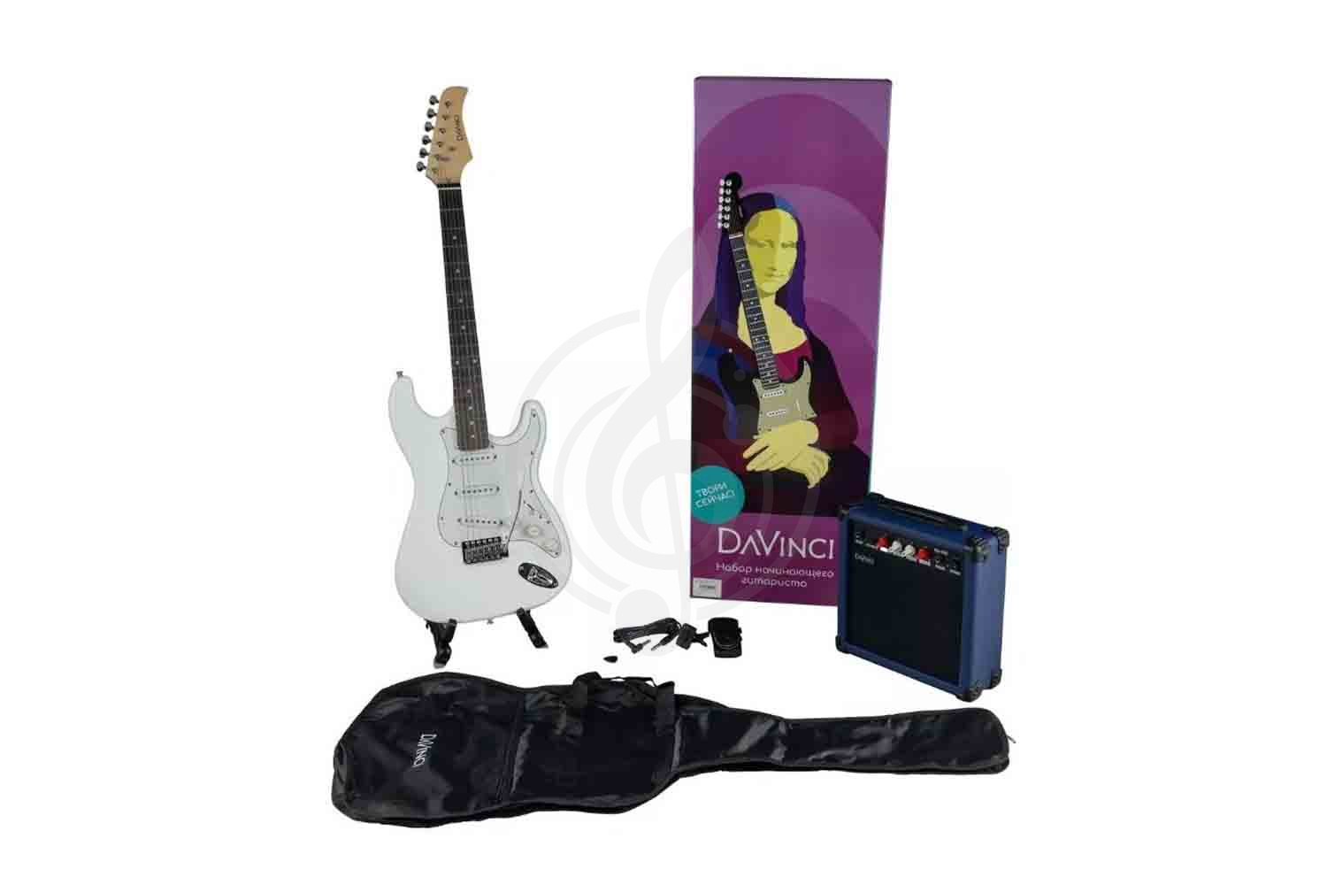Комплект электрогитары DAVINCI SET-100 WH - Комплект электрогитары, DaVinci SET-100 WH в магазине DominantaMusic - фото 1