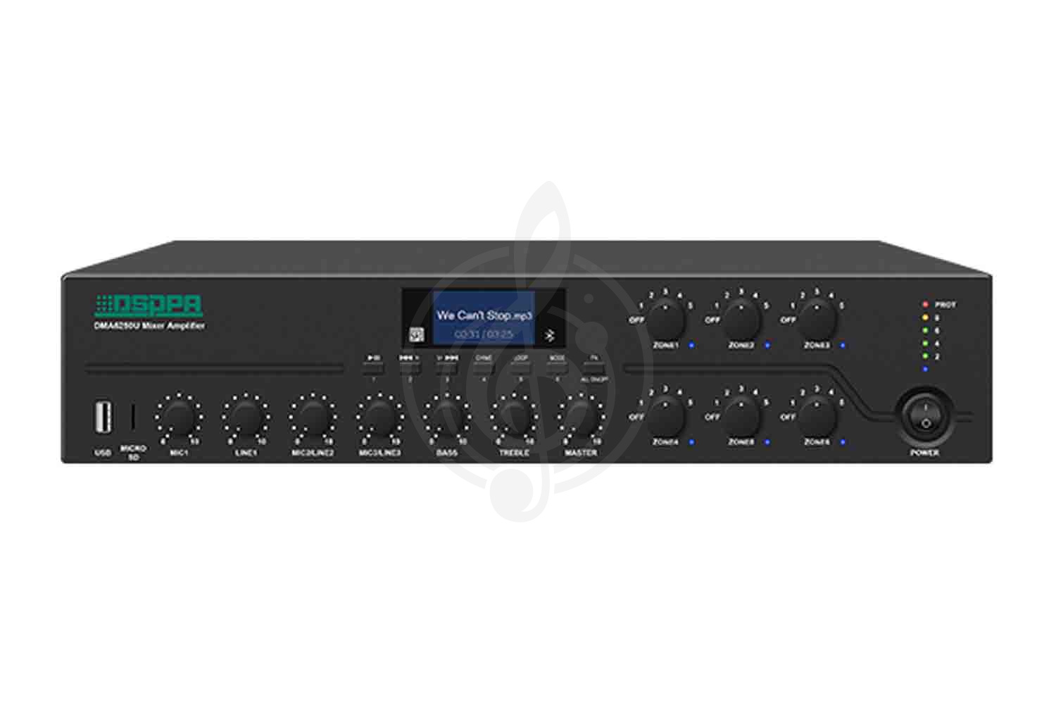 Радиоузел DSPPA DMA6500U - Микшер-усилитель трансляционный, DSPPA DMA6500U в магазине DominantaMusic - фото 1