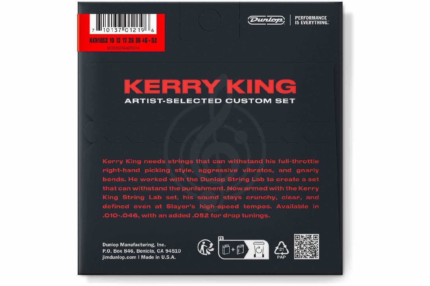 Струны для электрогитары DUNLOP KERRY KING ARTIST-SELECTED GUITAR STRINGS 10-52 KKN1052 - Струны, Dunlop KERRY KING ARTIST-SELECTED GUITAR STRINGS 10-52 KK в магазине Доминанта мьюзик - фото 2