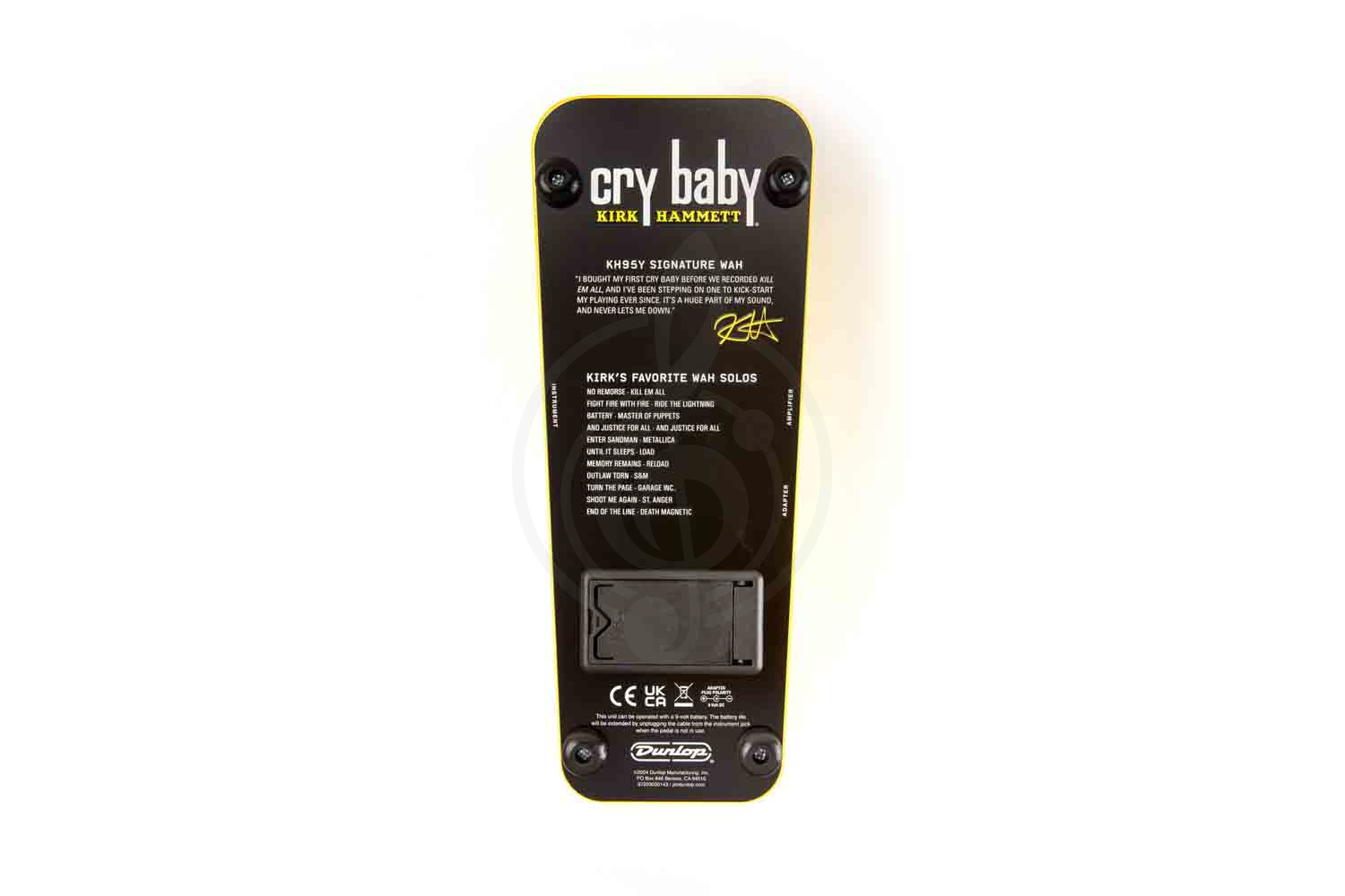 Педаль для электрогитар Dunlop KH95Y Kirk Hammett Cry Baby Wah Limited Edition - Педаль эффектов, Dunlop KH95Y в магазине Доминанта мьюзик - фото 3