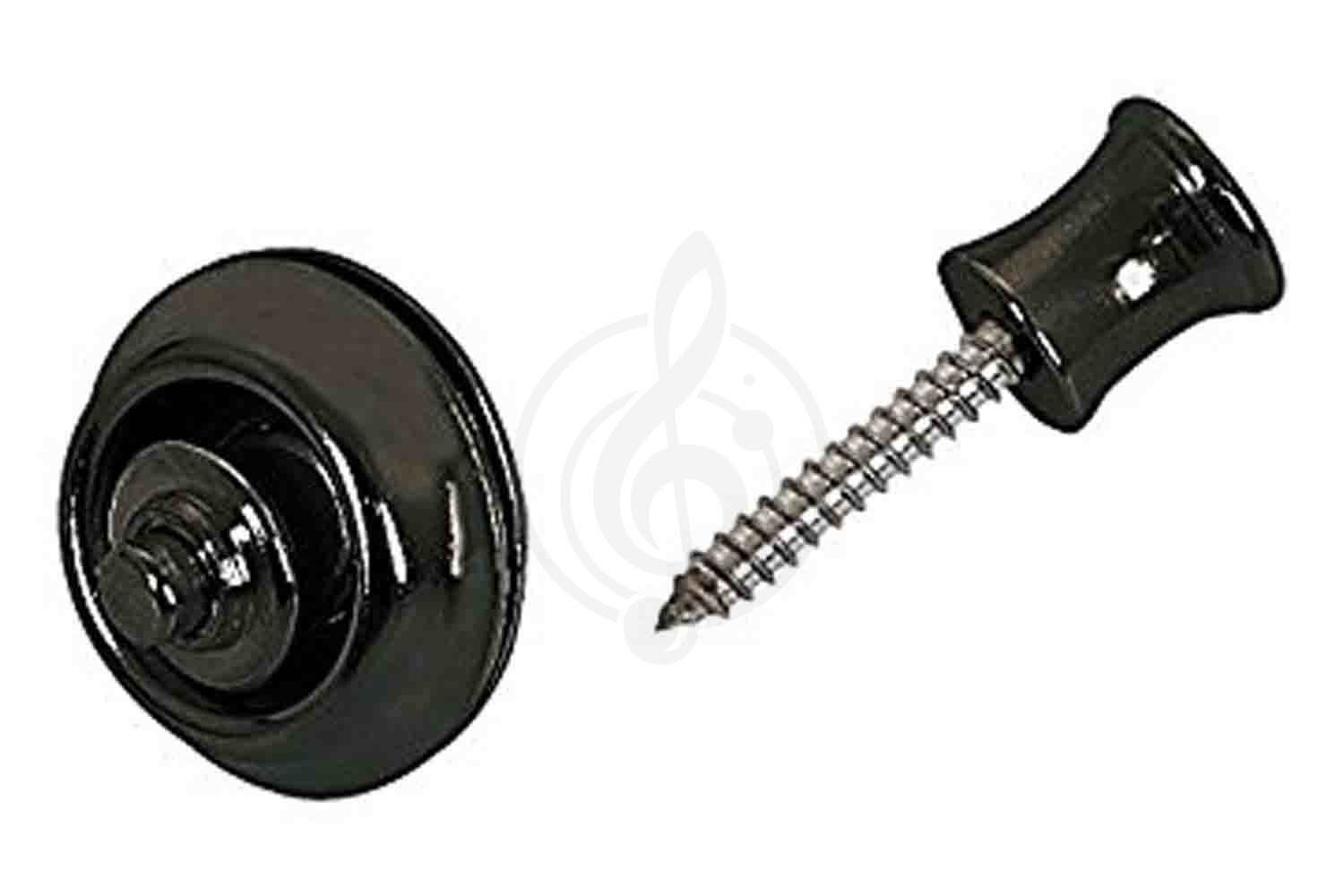Гитарная фурнитура и механика Стреплоки Dunlop Dunlop SLS1103BK Straplok Original Крепление ремня, черное, 2шт SLS1103BK - фото 1