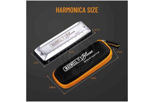 Диатоническая губная гармошка EASTTOP MS030 G (Maxwell ST) - Диатоническая губная гармошка, EASTTOP MS030 G в магазине DominantaMusic - фото 5