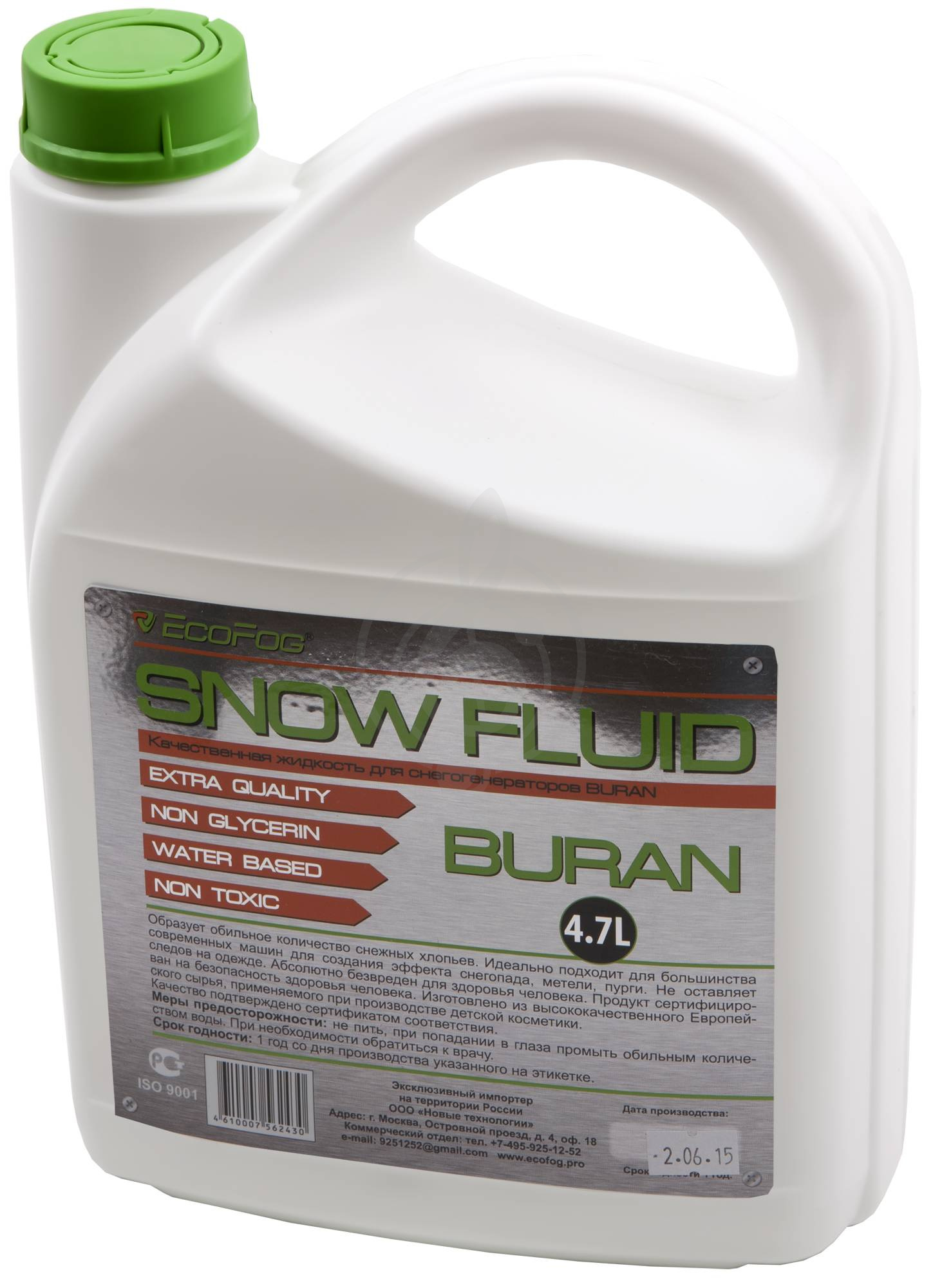 Жидкость для генератора снега EcoFog Buran - Жидкость для генератора снега "Buran", EcoFog Buran в магазине DominantaMusic - фото 1