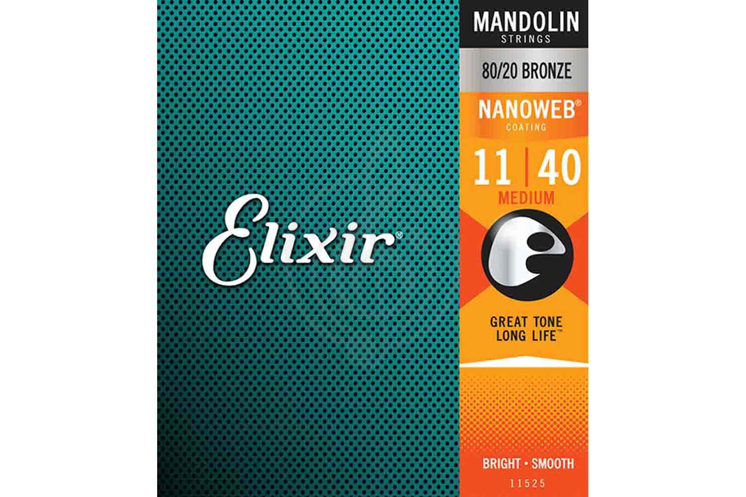 Струны для мандолины Elixir 11525 NANOWEB - Комплект струн для мандолины, Elixir 11525 в магазине DominantaMusic - фото 1