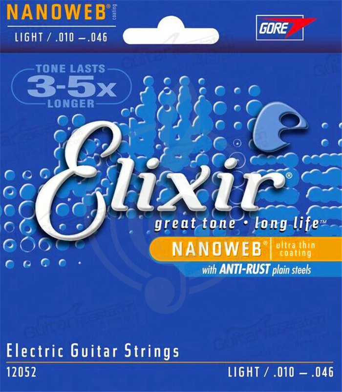 Струны для электрогитары Струны для электрогитар Elixir Elixir 12002 NanoWeb  струны для электрогитары 9-42 12002 - фото 1