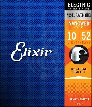 Струны для электрогитары Струны для электрогитар Elixir Elixir 12077 NanoWeb  струны для электрогитары 10-52 12077 - фото 1
