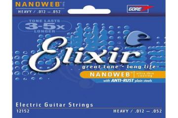 Струны для электрогитары Струны для электрогитар Elixir Elixir 12152 NANOWEB, струны для электрогитары 12-52 12152 - фото 2