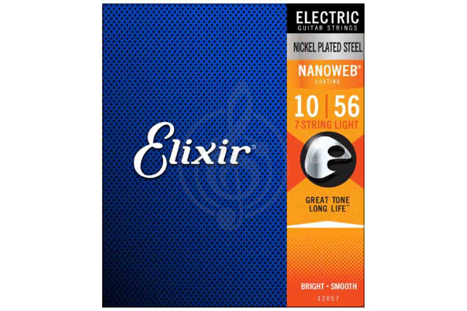 Струны для электрогитары Струны для электрогитар Elixir Elixir Light 12057 NANOWEB - Комплект струн для 7-струнной электрогитары 12057 NANOWEB - фото 1