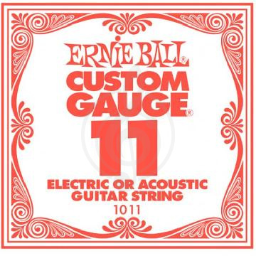 Струны для электрогитары Струны для электрогитар Ernie Ball Ernie Ball 1011 струна для электро и акуст гитар, Размер: 011  1011 - фото 1
