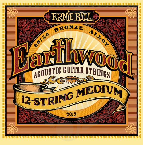 Струны для акустической гитары Струны для акустических гитар Ernie Ball Ernie Ball 2012 струны для 12стр ак. гитары, 11-52 2012 - фото 1