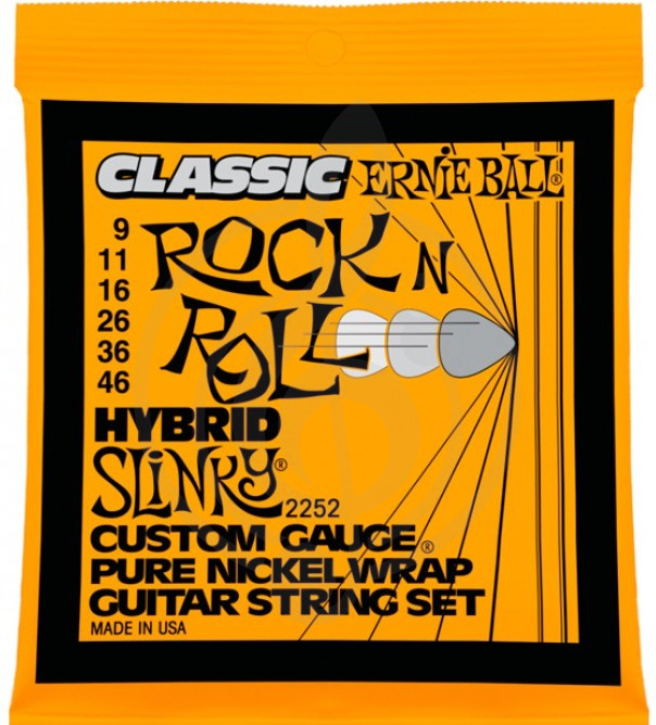 Струны для электрогитары Струны для электрогитар Ernie Ball Ernie Ball 2252 струны для эл.гитары 9-46 2252 - фото 1