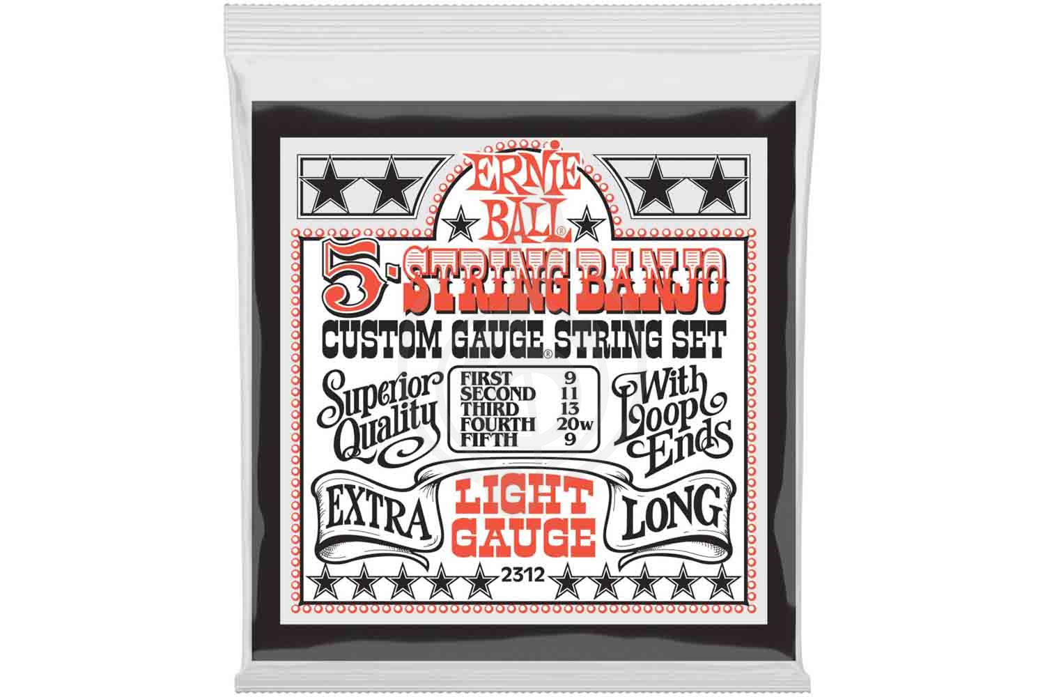 Струны для банджо ERNIE BALL 2312 - Струны для 5-стр. банджо,  2312 в магазине DominantaMusic - фото 1