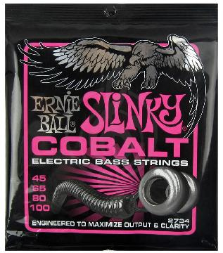 Изображение Ernie Ball 2734 струны для бас-гитары Cobalt Bass Super Slinky (45-65-80-100) 
