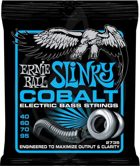 Струны для бас-гитары Струны для бас-гитар Ernie Ball Ernie Ball 2735 струны для бас-гитары Cobalt Bass Extra Slinky (40-60-70-95) 2735 - фото 1