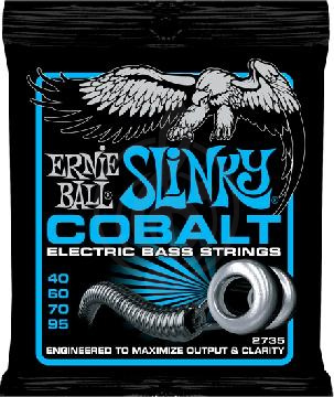 Струны для бас-гитары Струны для бас-гитар Ernie Ball Ernie Ball 2735 струны для бас-гитары Cobalt Bass Extra Slinky (40-60-70-95) 2735 - фото 1