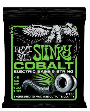 Струны для бас-гитары Струны для бас-гитар Ernie Ball Ernie Ball 2736 струны для 5-струнной бас-гитары Cobalt Bass Slinky 5 (45-65-80-100-130) обмотка коб 2736 - фото 1