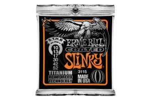 Изображение Ernie Ball 3115 Coated Electric Titanium RPS - Струны для электрогитары 10-52