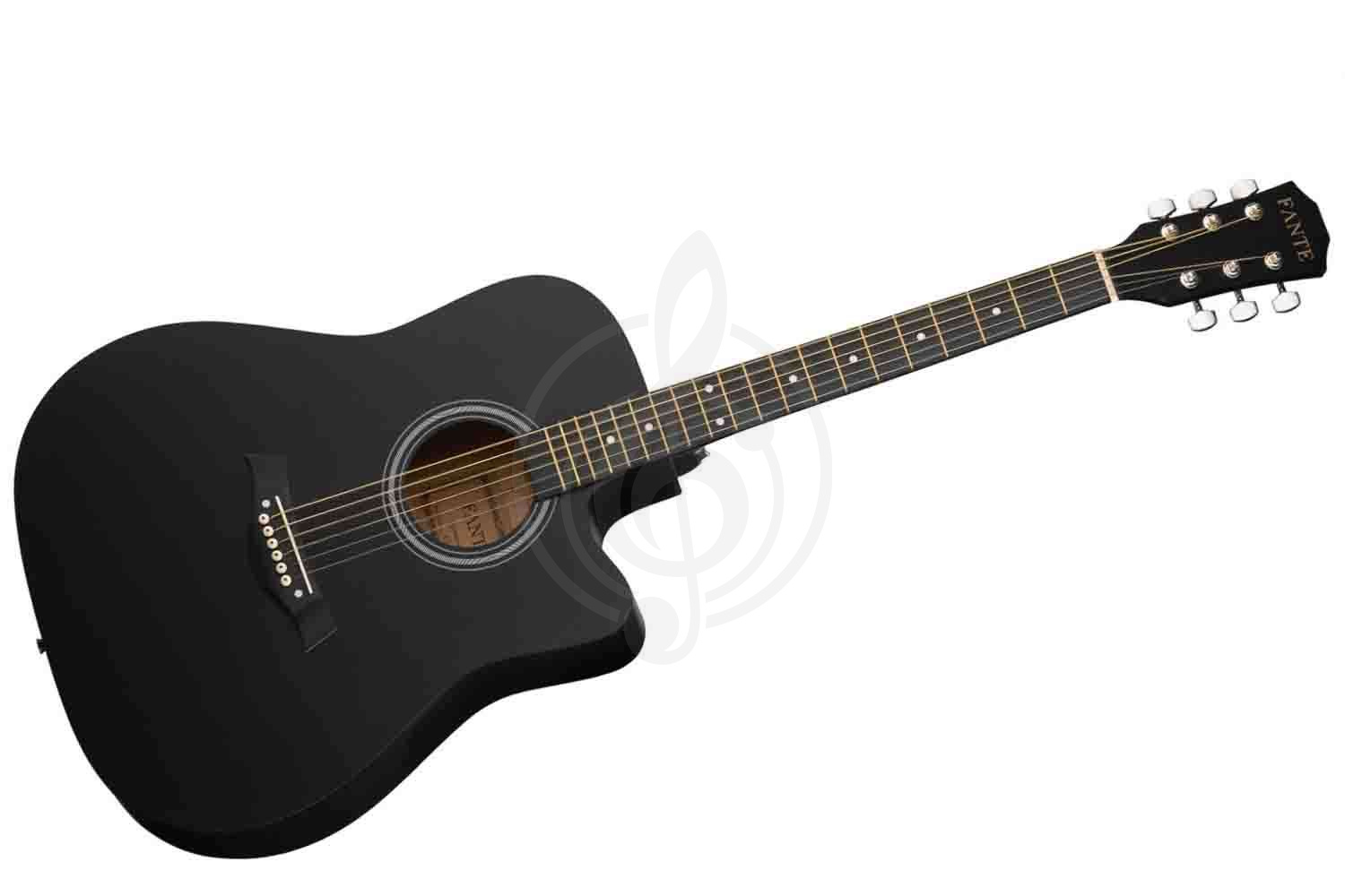 Акустическая гитара Fante FT-221-BK Акустическая гитара 41", с вырезом, черная, Fante FT-221-BK в магазине DominantaMusic - фото 1