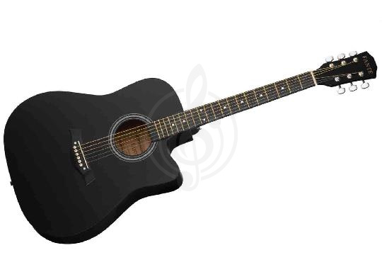 Изображение Fante FT-221-BK Акустическая гитара 41", с вырезом, черная