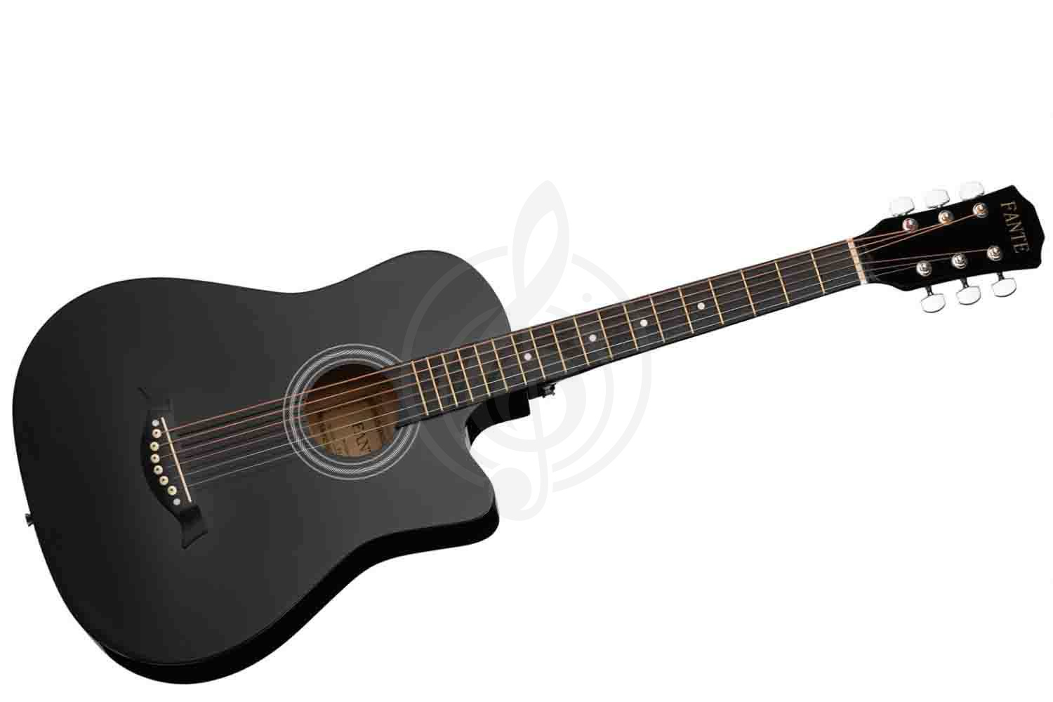 Акустическая гитара Fante FT-D38-BK Акустическая гитара, с вырезом, черная, Fante FT-D38-BK в магазине DominantaMusic - фото 1