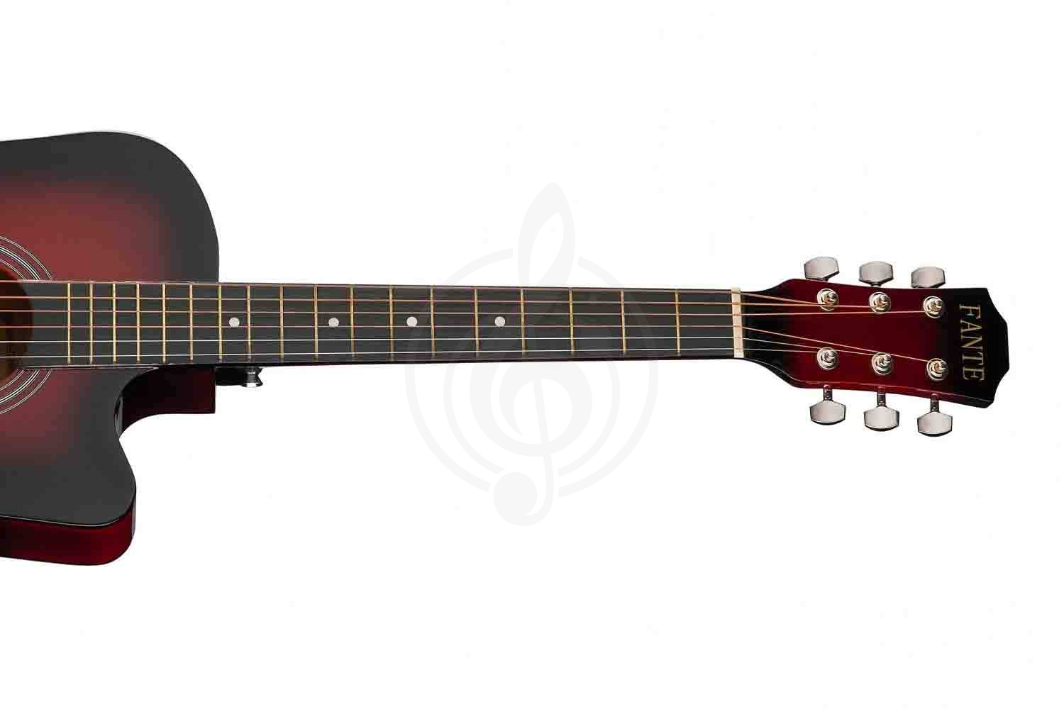 Акустическая гитара Fante FT-D38-RDS Акустическая гитара, с вырезом, красный санберст, Fante FT-D38-RDS в магазине DominantaMusic - фото 4