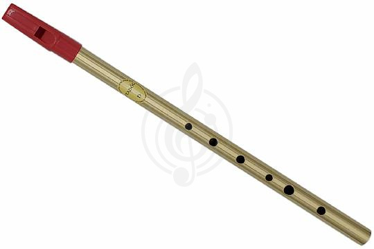 Вистл Feadog Brass D Whistle Red Top - Тин Вистл, D (ре), Feadog Brass D Whistle Red Top в магазине DominantaMusic - фото 1