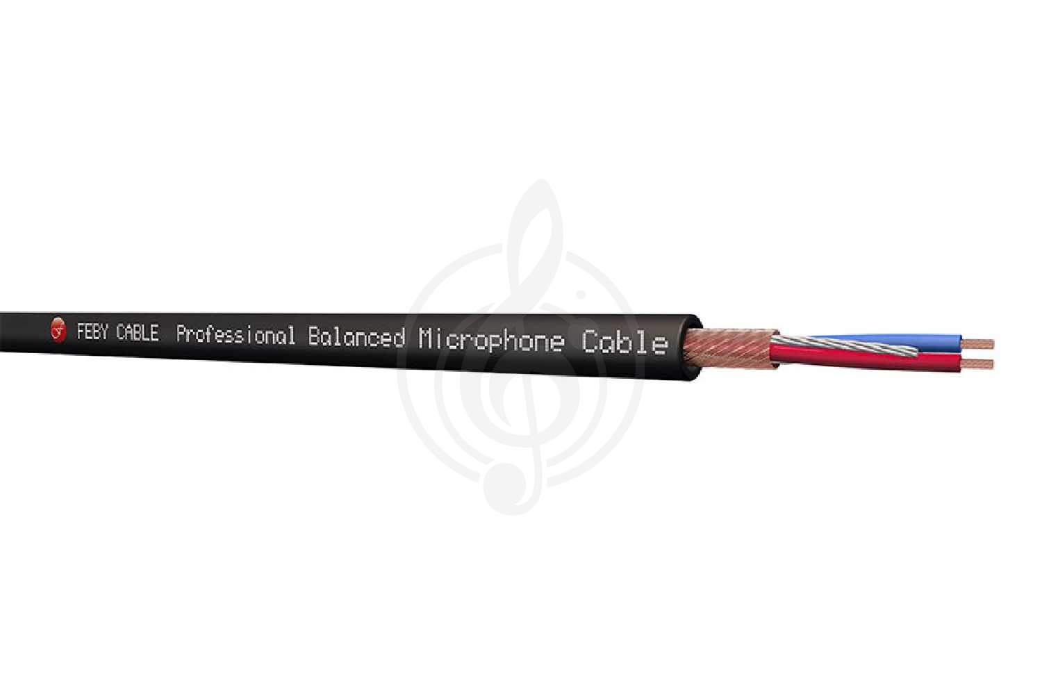 Микрофонный кабель в нарезку Feby Cable FC222BK-50 - Кабель микрофонный балансный,  FC222BK-50 в магазине DominantaMusic - фото 1