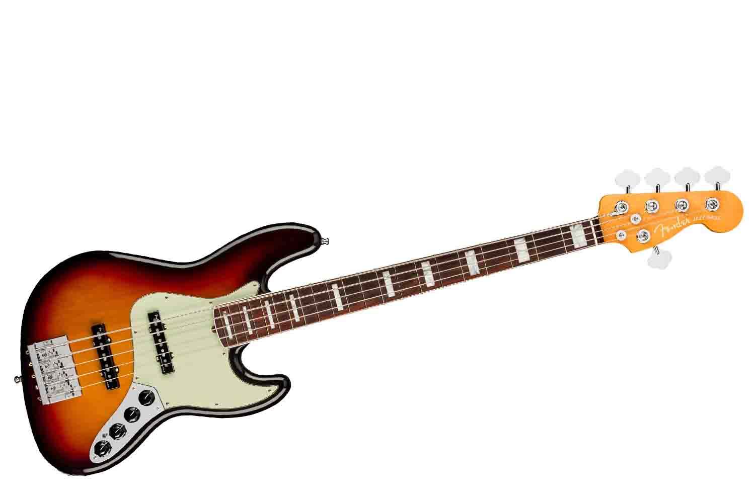 изображение Fender American Ultra Jazz BassÂ® V, Rosewood Fingerboard, Ultraburst - 1