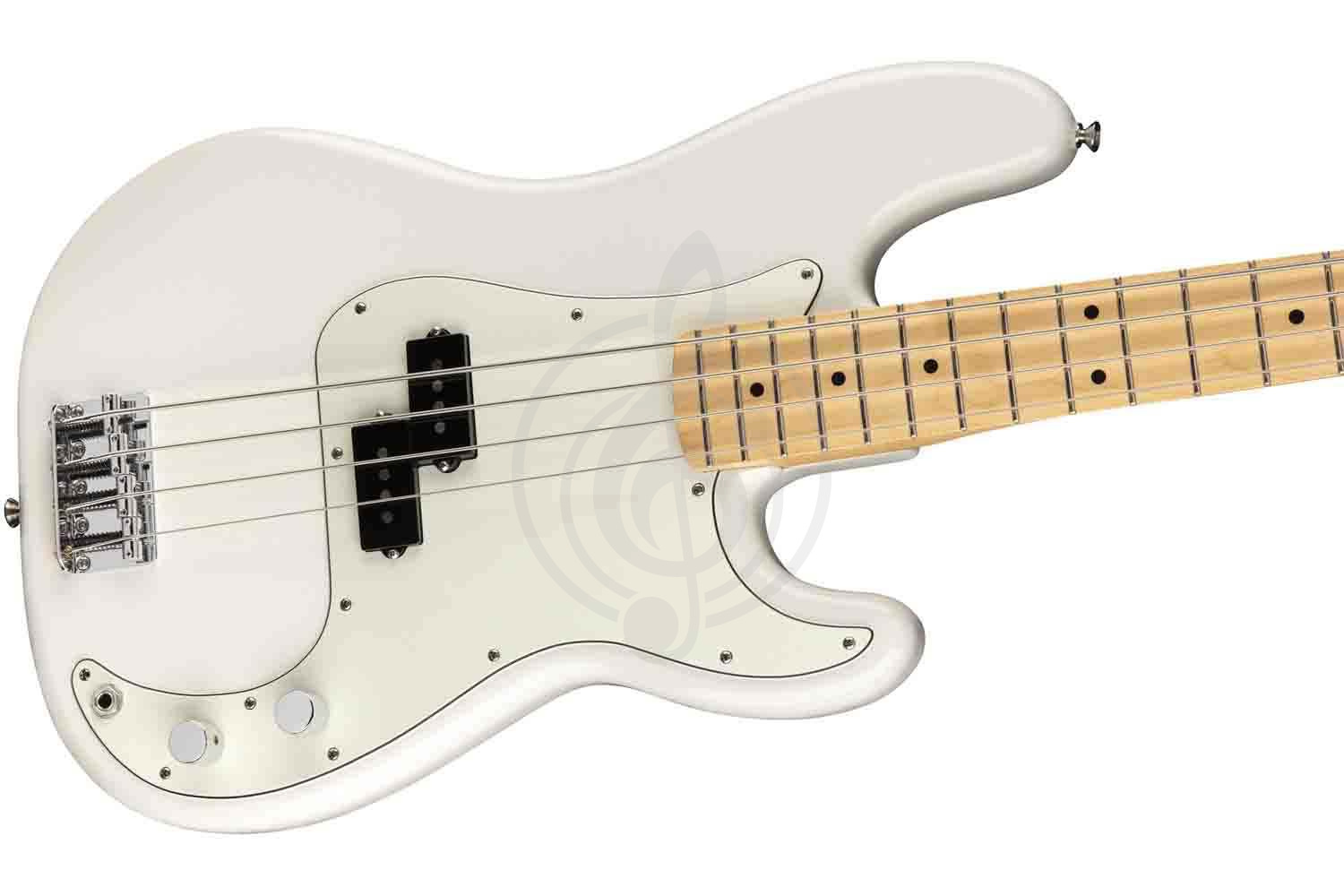 fender player precision bass mn polar white