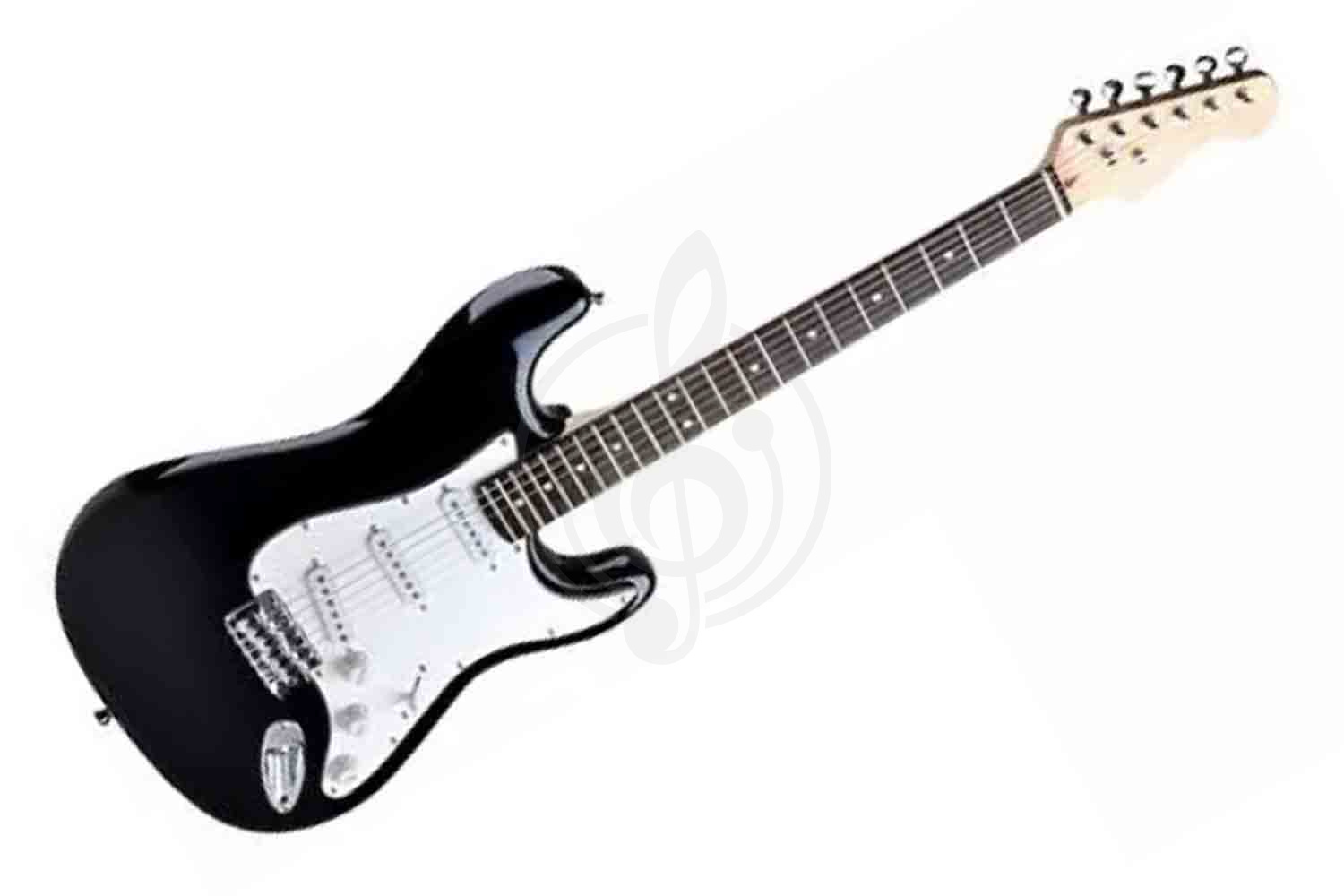 Электрогитара Stratocaster Foix FEG/FEG-K-EG1-BK - Электрогитара, черная, Foix FEG/FEG-K-EG1-BK в магазине DominantaMusic - фото 1