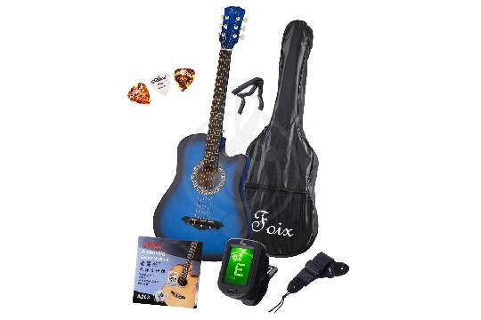 Акустическая гитара Foix FFG-2038CAP-BL - Комплект акустической гитары, Foix FFG-2038CAP-BL в магазине Доминанта мьюзик - фото 1