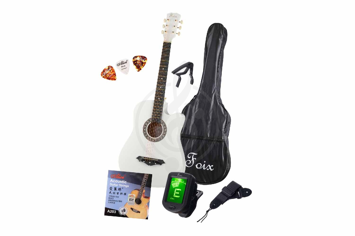 Акустическая гитара Foix FFG-2038CAP-WH - Акустическая гитара, Foix FFG-2038CAP-WH в магазине Доминанта мьюзик - фото 1