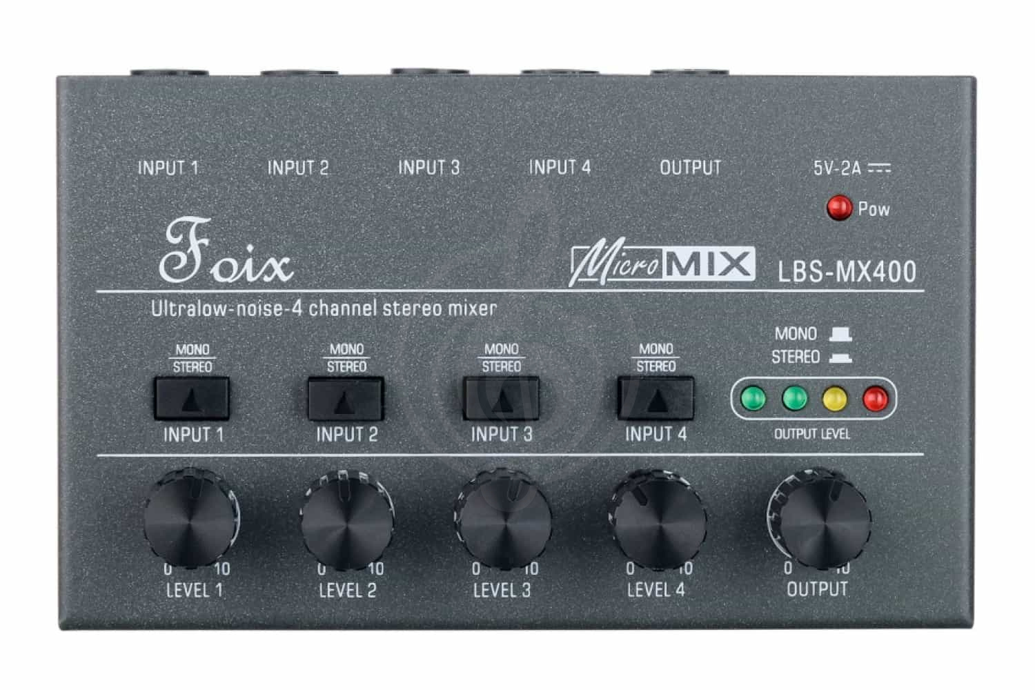 Аналоговый микшер Foix LBS-MX400 - Микшер, 4 канала,  LBS-MX400 в магазине DominantaMusic - фото 1