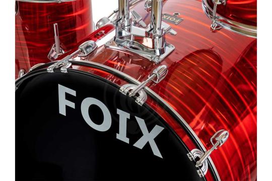 Ударная установка Foix LH-21H21 - Барабанная установка, красная,  LH-21H21 в магазине DominantaMusic - фото 4
