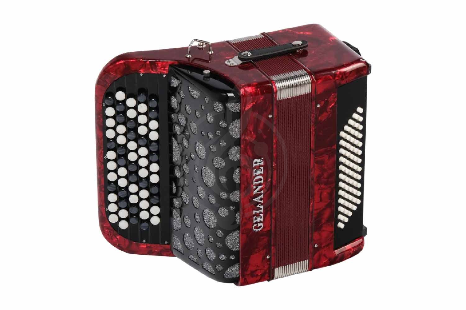 Аккордеон 4/4 Gelander GH5060-RED - Кнопочный аккордеон, Gelander GH5060-RED в магазине Доминанта мьюзик - фото 1