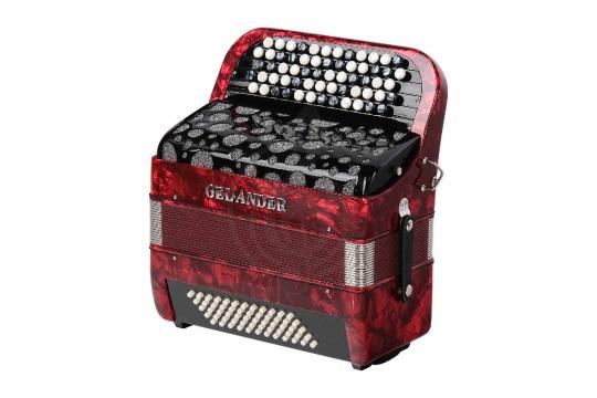 Аккордеон 4/4 Gelander GH5060-RED - Кнопочный аккордеон, Gelander GH5060-RED в магазине Доминанта мьюзик - фото 3