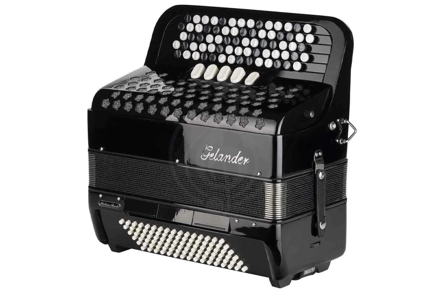 Кнопочный аккордеон GH5096H-3 Кнопочный аккордеон 72/96, черный, Gelander, Gelander GH5096H-3 в магазине DominantaMusic - фото 4