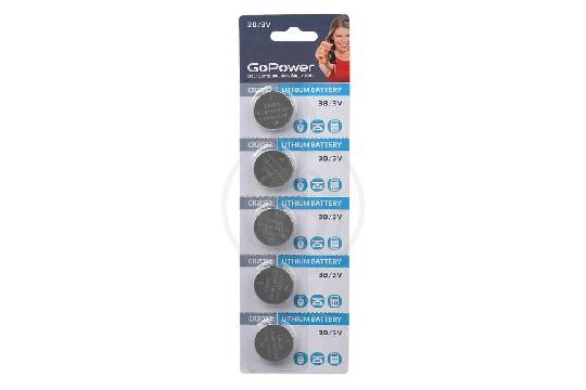 Изображение GoPower 00-00015603 - Элемент питания CR2032 литиевый