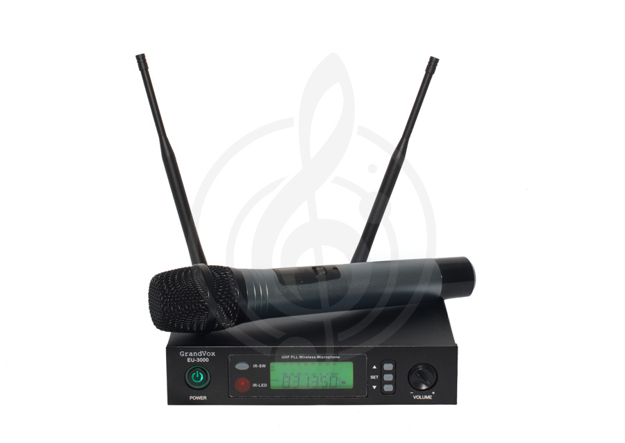 Радиосистема с ручным передатчиком Радиосистемы с ручным передатчиком GrandVox GrandVox EU-3000HH Радиосистема UHF(500-900Mhz)/PLL с ручным микрофоном  EU-3000HH - фото 1