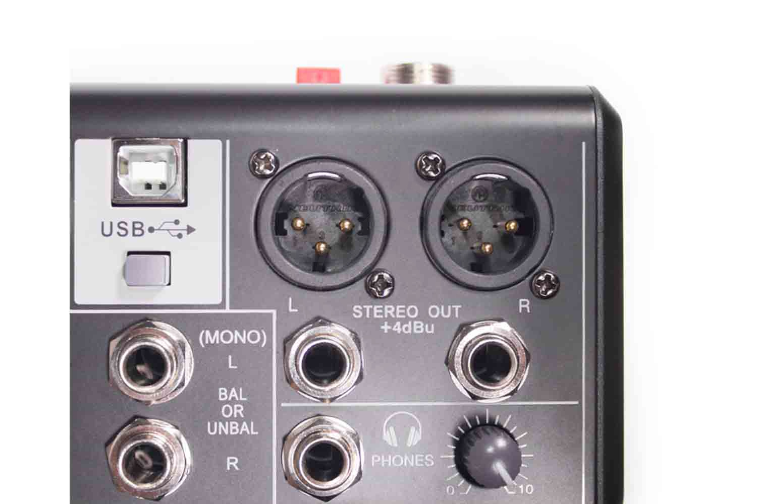 Аналоговый микшер GrandVox MC-04X USB Микшерный пульт аналоговый, GrandVox MC-04X в магазине Доминанта мьюзик - фото 2