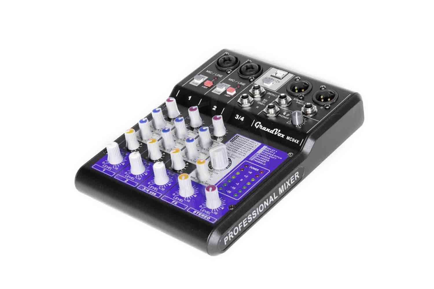 Аналоговый микшер GrandVox MC-04X USB Микшерный пульт аналоговый, GrandVox MC-04X в магазине Доминанта мьюзик - фото 8