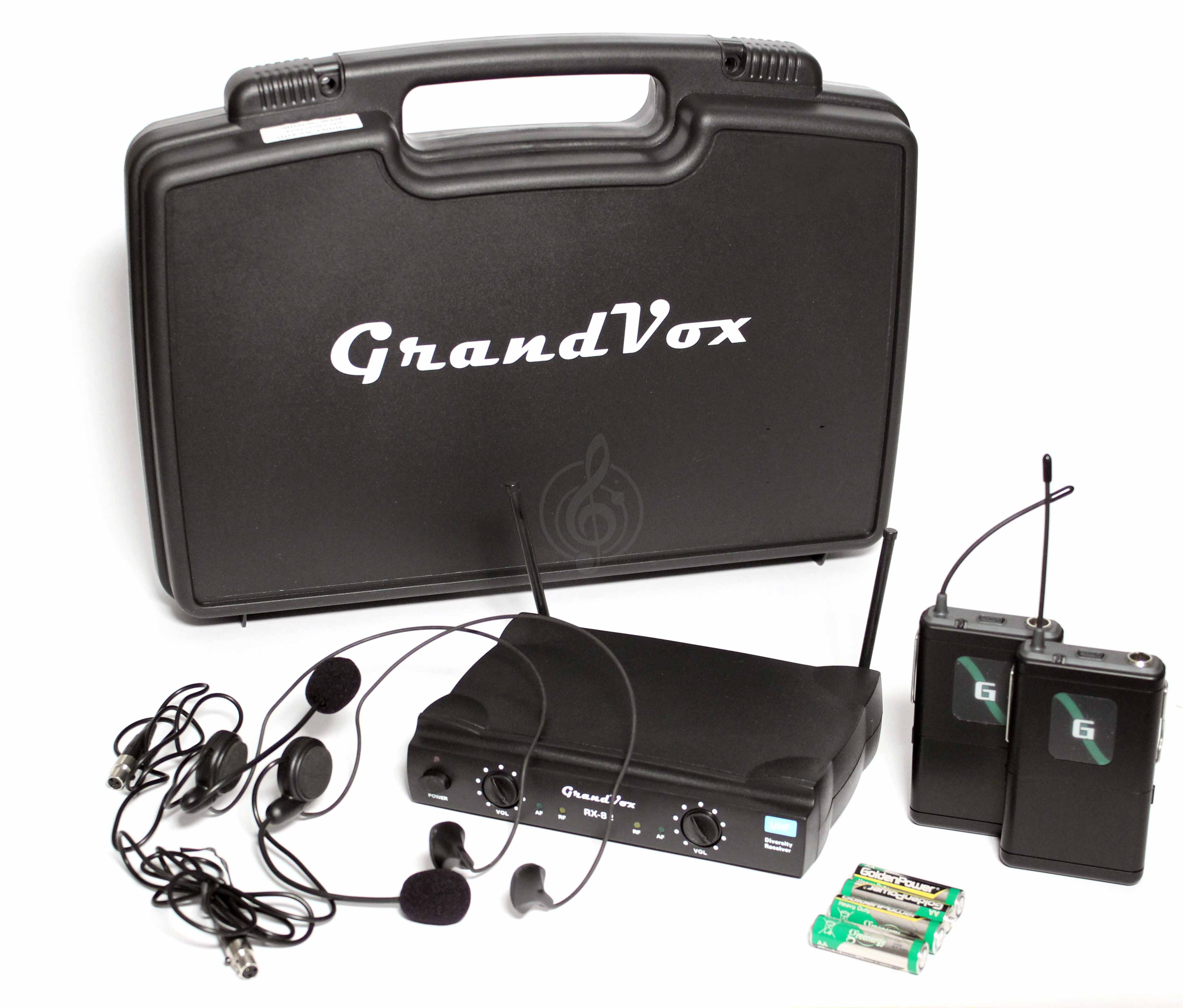 Радиосистема с головным микрофоном Радиосистемы с головным микрофоном GrandVox GrandVox RX-82HS Вокальная радиосистема с головными микрофонами RX-82HS - фото 1